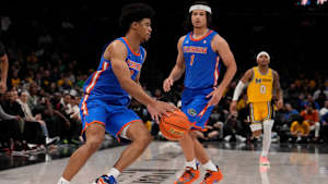 Florida Gators guards Zyon Pullin and Walter Clayton Jr.